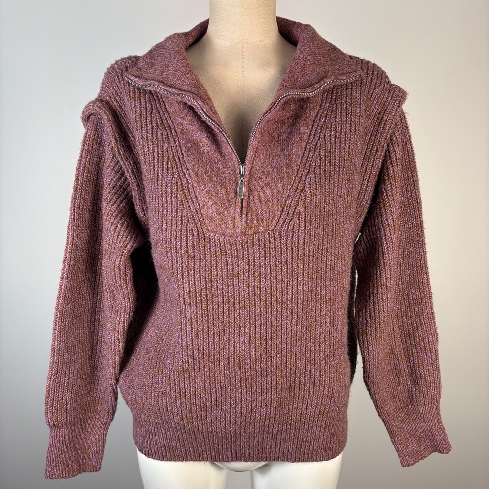 Vero Moda Rosewood Half-Zip Pullover | Scandi Aesthetic Knitwear Large❤️